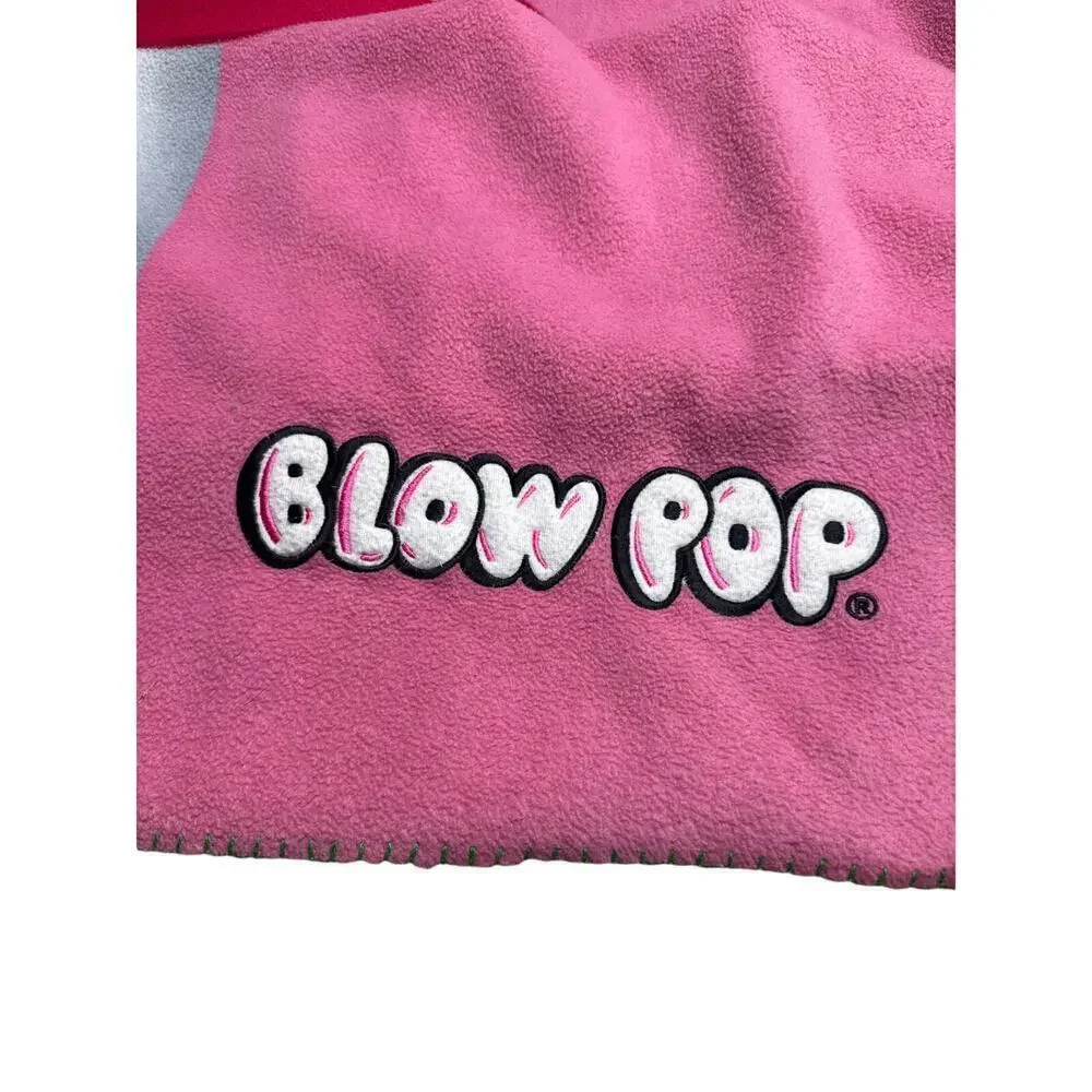 Vintage Blow Pop Blanket 45”x34” Throw with Red Lollipop Graphic